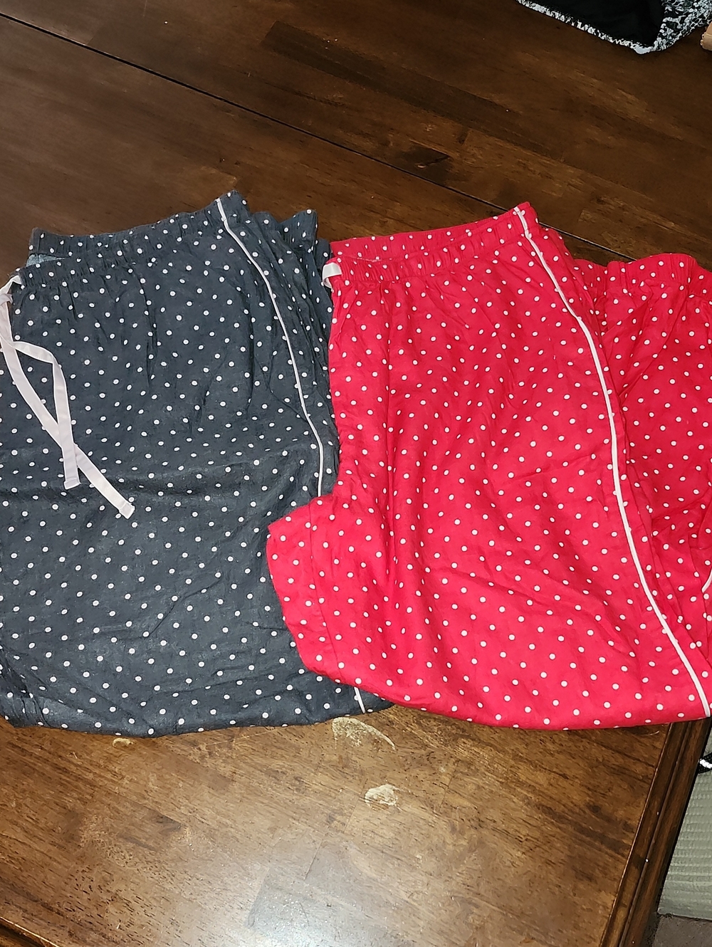 Victoria's Secret Polka Dot Pants in Gray & Red